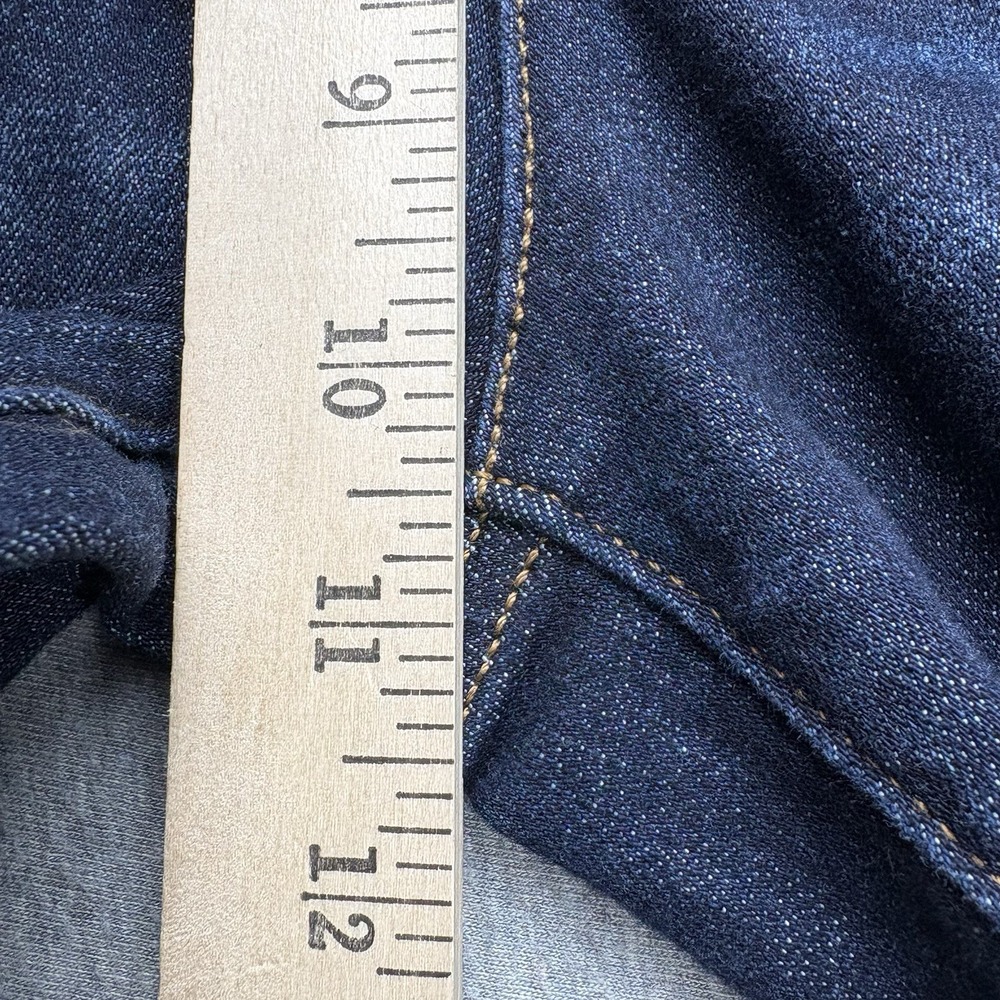 Lands End Jeans Womens 8 Navy Jeggings Dark Wash Mid Rise Pull-On Skinny Retro - Picture 5 of 10